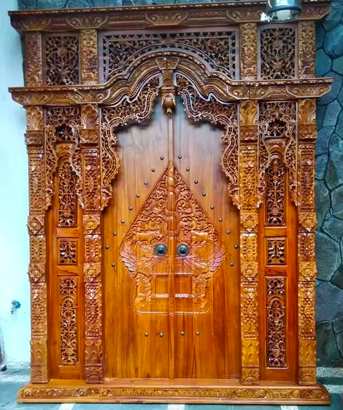 Pintu Gebyok Ukir Jati Jepara Asli